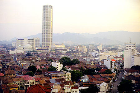 Georgetown skyline on Penang island. Malaysia.