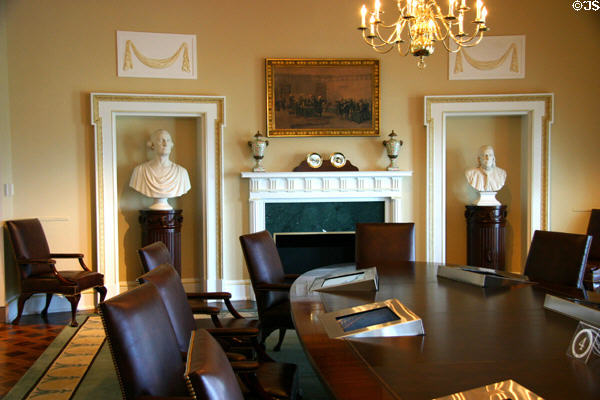 Replica of Cabinet meeting room at Clinton Presidential Library. Little Rock, AR.