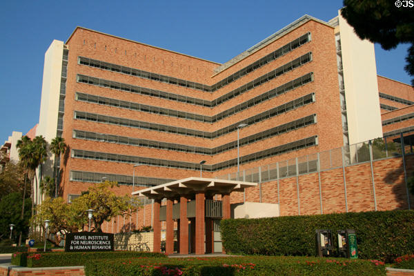 UCLA Semel Institute for Neuroscience & Human Behavior (1961) (760 Westwood Plaza). Los Angeles, CA. Architect: Welton Becket & Assoc..