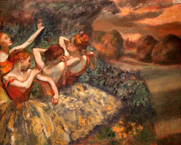 Four Dancers painting (c1899) by Edgar Degas at National Gallery of Art. Washington, DC.