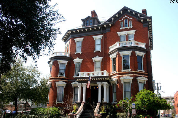 William Kehoe House inn (1892) on Columbia Square. Savannah, GA. On National Register.