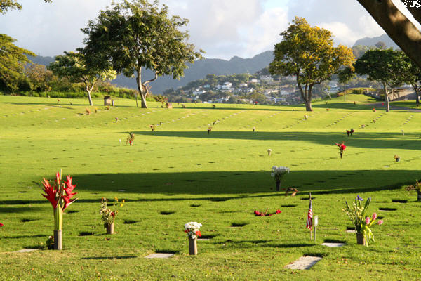 National Memorial Cemetery of the Pacific in Puowaina (Punchbowl) Crater. Honolulu, HI.