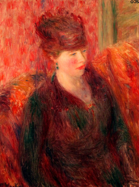 Young Woman Seated painting (1917) by William J. Glackens at Wichita Art Museum. Wichita, KS.