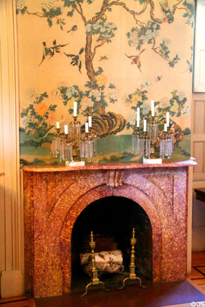Fireplace in dining room of Rotch-Jones-Duff House. New Bedford, MA.