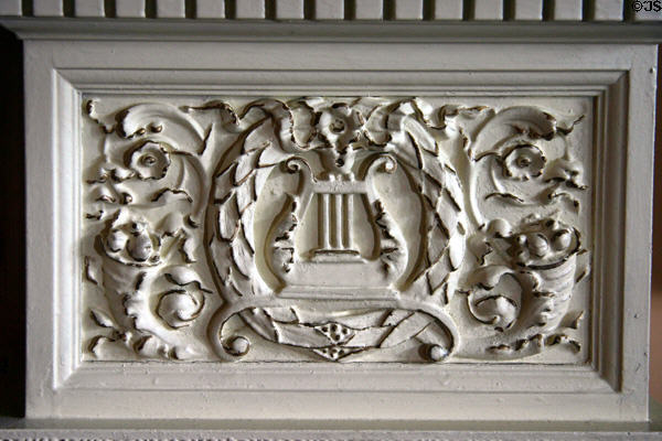Fireplace detail of James J. Hill House. St. Paul, MN.