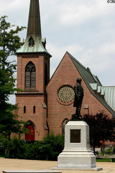 Statue of Daniel Webster in front of St. Paul's Episcopal church. Concord, NH.