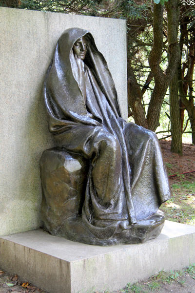 Adams Memorial (1891) replica of original in Rock Creek Church Cemetery in Washington, DC by Augustus Saint-Gaudens at Saint-Gaudens NHS. Cornish, NH.