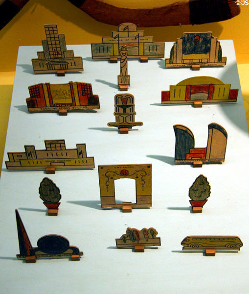 New York World's Fair toy (1939) building cutouts at Museum of the City of New York. New York, NY.