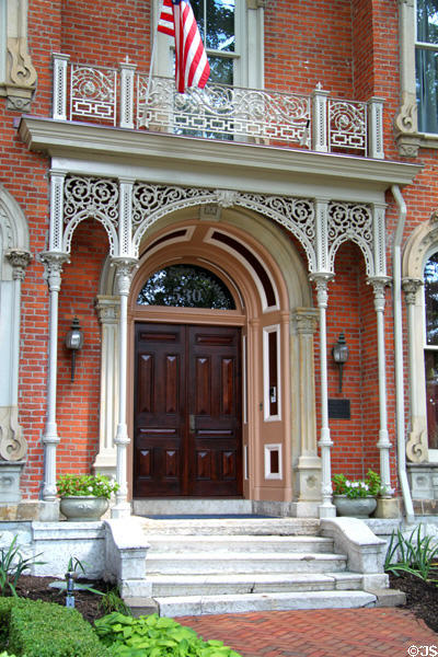 Portal of Kappa Kappa Gamma (Snowden-Gray) Mansion (530 E. Town St.). Columbus, OH.