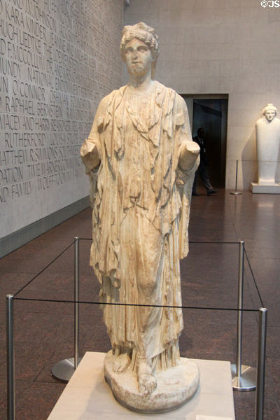 Marble Roman goddess (1stC CE) at Museum of Fine Arts, Houston. Houston, TX.