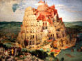 Tower of Babel painting by Pieter Brueghel the Elder at Kunsthistorisches Museum. Vienna, Austria.