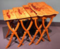 Nest of 4 stacking tables by Émile Gallé of Nancy, France at Royal Ontario Museum. Toronto, ON.