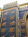 Upper section corner details of Ishtar Gate at Pergamon Museum. Berlin, Germany