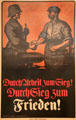 Propaganda poster to mobilize German workers in armament industry by Alexander M. Cay of Berlin at German Historical Museum. Berlin, Germany