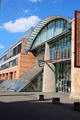 Postwar facade & newer arched entrance hall at Germanisches Nationalmuseum. Nuremberg, Germany