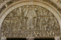 Tympanum of central doorway by Gislebertus at Cathedral St Lazarre. Autun, France.