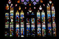 South transept stained glass windows of St Stephen's Cathedral. Sens, France.