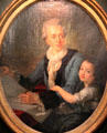 Portrait of architect Claude-Nicolas Ledoux with his daughter Adélaïde attrib. Antoine Callet at Carnavalet Museum. Paris, France.
