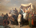 Clotilde proposed to by Clovis is brought by Aurélien, ambassador of the Prince painting by Henri de L'Étang at Angers Fine Arts Museum. Angers, France