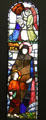 St Ita & St Brendan stained glass by Michael Healy at National Gallery of Ireland. Dublin, Ireland.
