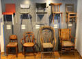 Chair collection at National Museum of History & Art. Luxembourg, Luxembourg.
