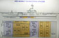 Chart of engineering spaces of USS Hornet CV-12. Alameda, CA.