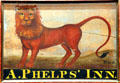 A. Phelps' Inn sign by William Rice at Connecticut Historical Society. Hartford, CT.