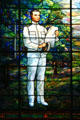 Midshipman stained glass window in Naval Academy Chapel. Annapolis, MD