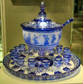 French Baccarat punch bowl displayed at Paris World's Fair of 1867 at Corning Museum of Glass. Corning, NY.