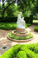 Clio muse of history sculpture by Antonio Frilli Studio of Florence in garden at Bayou Bend. Houston, TX.