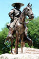 Vaquero detail of Tejano Monument by Armando Hinojosa at Texas State Capitol. Austin, TX