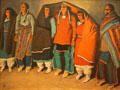 Round Dance painting of Taos natives by Maynard Dixon at BYU Museum of Art. Provo, UT.