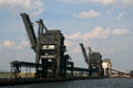 Coal loading pier in Norfolk harbor. Norfolk, VA.