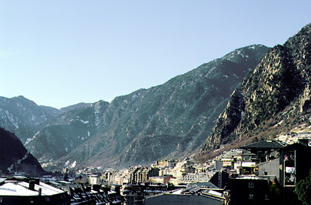 Overview of Andorra La Vella. Andorra.