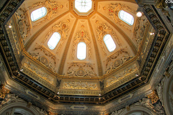 Dome interior with roundels of Franz Joseph & other royalty at Kunsthistorisches Museum. Vienna, Austria.