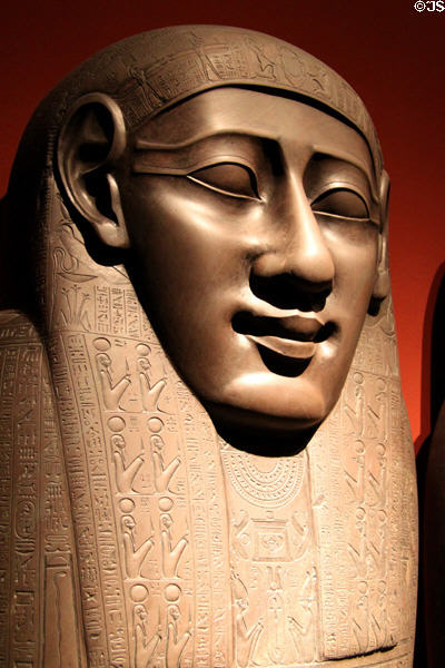 Ancient Egyptian sarcophagus cover of Pa-nehem-isis (2ndC BCE) at Kunsthistorisches Museum. Vienna, Austria.