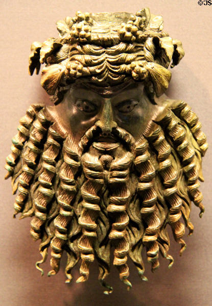 Roman bronze mask of Seilenoi (early 1stC) at Kunsthistorisches Museum. Vienna, Austria.