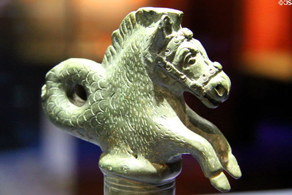 Roman bottle spout in shape of mule at Kunsthistorisches Museum. Vienna, Austria.