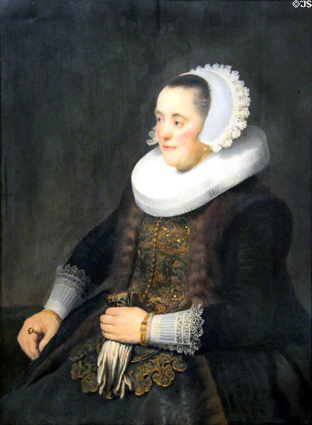 Portrait of a Woman (c1632) by Rembrandt at Kunsthistorisches Museum. Vienna, Austria.