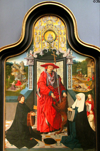 St Jerome Altar painting (1511) by Jacob Cornelisz van Oostsanen at Kunsthistorisches Museum. Vienna, Austria.