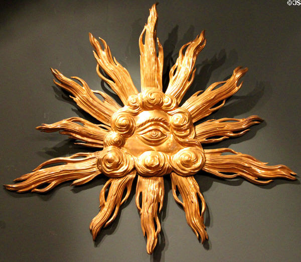 House sign for "At the Eye of God" (late 18thC) at Historical Museum of City of Vienna. Vienna, Austria.