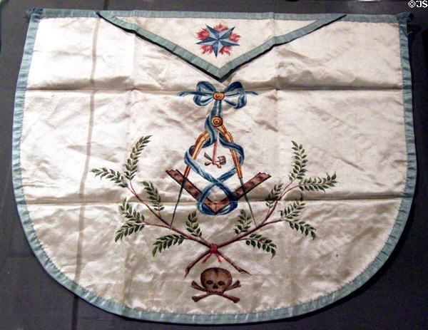 Silk Masonic Master's apron (late 18thC) at Historical Museum of City of Vienna. Vienna, Austria.