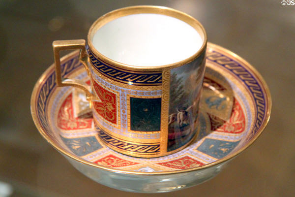 Coffee cup (early 19thC) by Viennese Porcelain Manufacture at Historical Museum of City of Vienna. Vienna, Austria.