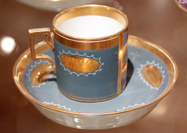 Coffee cup (early 19thC) by Viennese Porcelain Manufacture at Historical Museum of City of Vienna. Vienna, Austria.