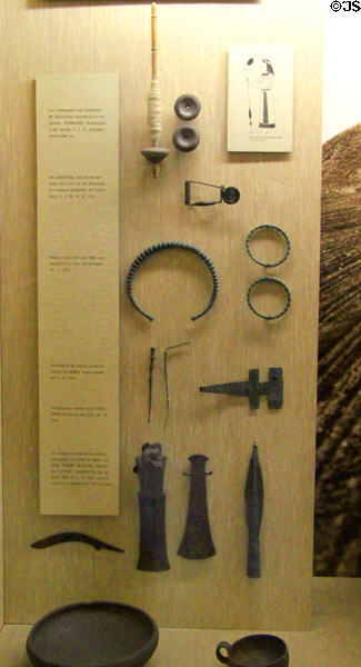 Bronze age grave goods at Museum of Natural History. Vienna, Austria.