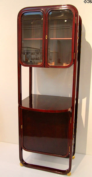 Parlor cabinet (1901) by Koloman Moser & made by Gebrüder Jacob & Josef Kohn of Vienna at Leopold Museum. Vienna, Austria.