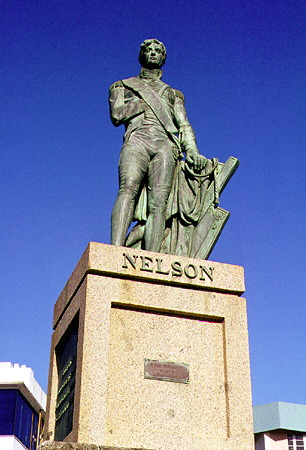 Nelson's Statue in National Heroes Square which predates the one in London, England by a few years. Bridgetown, Barbados.