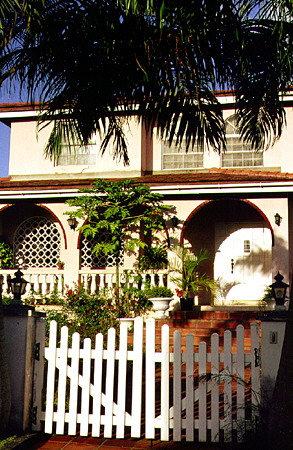Entrance to house on Edgehill Heights near Shop Hill. Barbados.