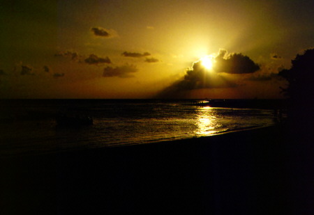 Sunset at Lawrence Gap. Barbados.