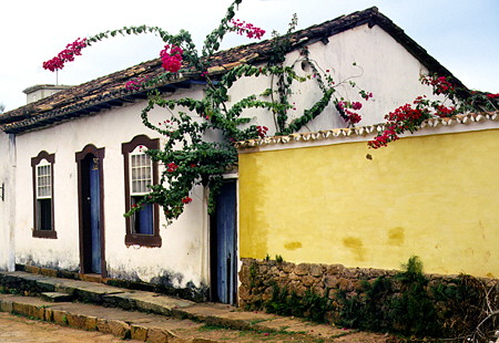 Building in the Tiradentes, a village that has remained unchanged for the past two centuries. Brazil.